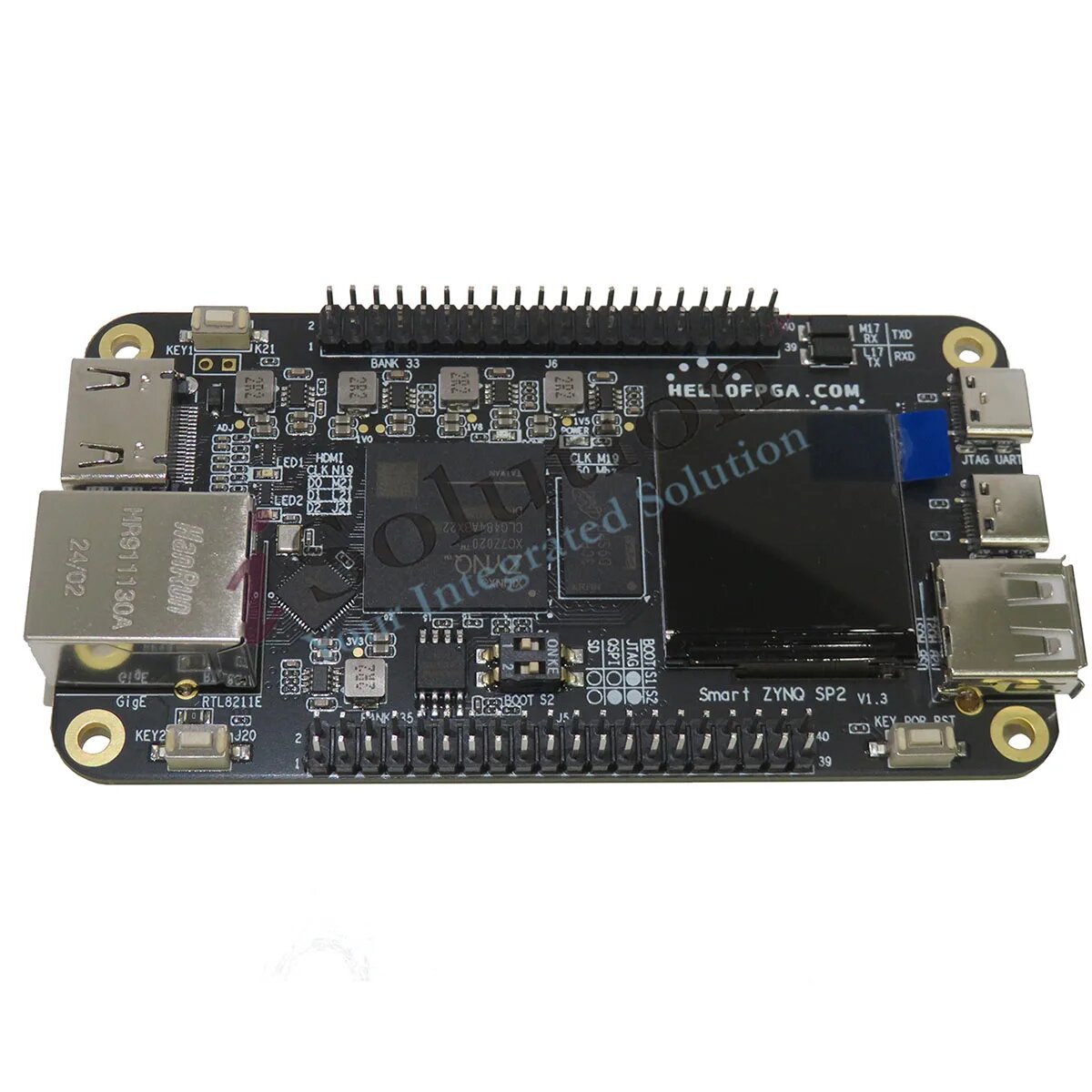 ZYNQ 7020 FPGA Минимальная системная плата разработки, pin soldered front — фото 1