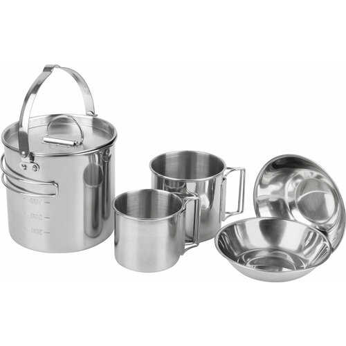 Набор посуды походный Camp-S13 из нержавеющей стали (5 предметов)