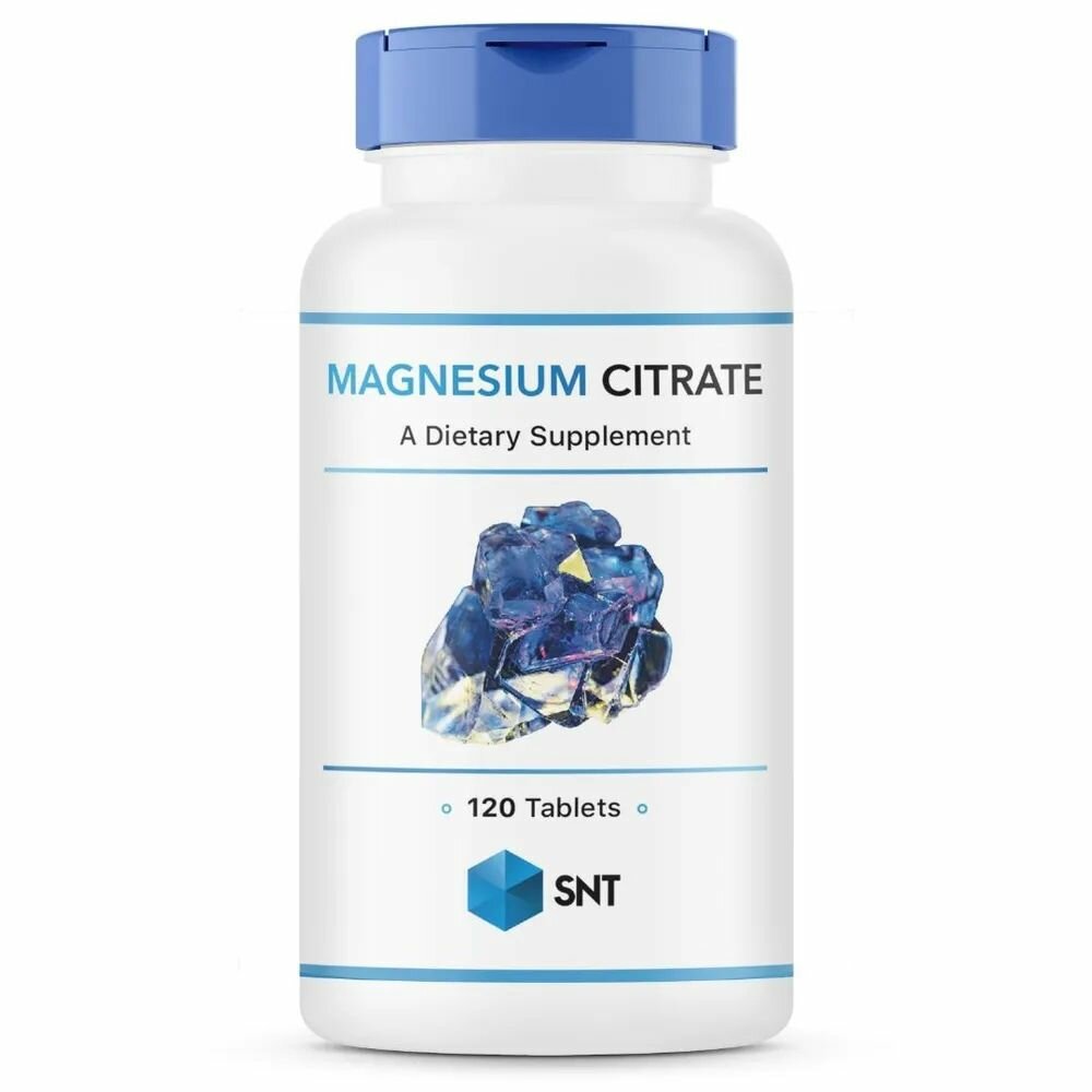 SNT Magnesium Citrate 200 мг 120 таблеток, СНТ Магний цитрат (для успокоения)