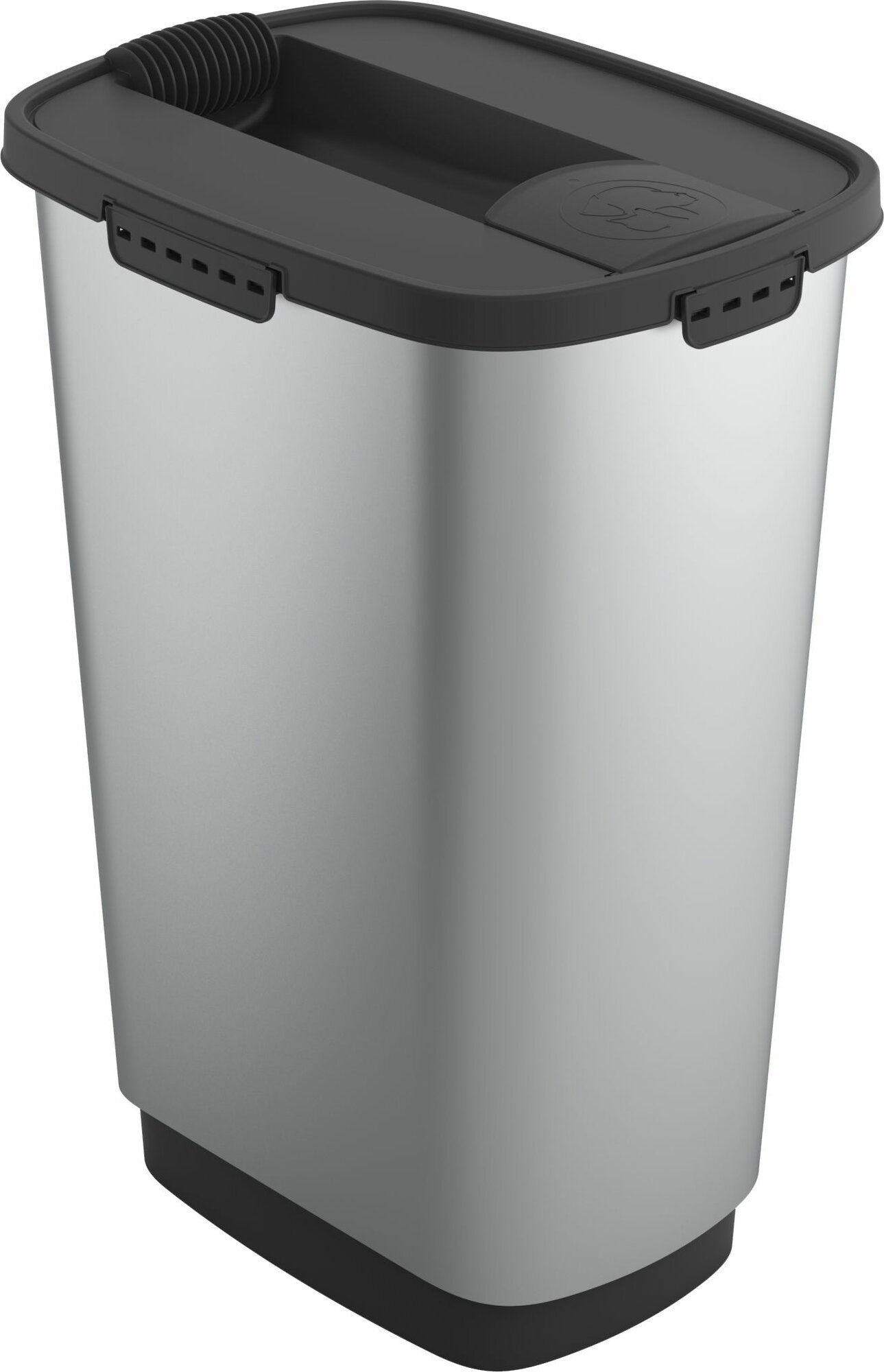 Контейнер для сухого корма животных с дозатором герметичный Rotho CODY 25 л серебро