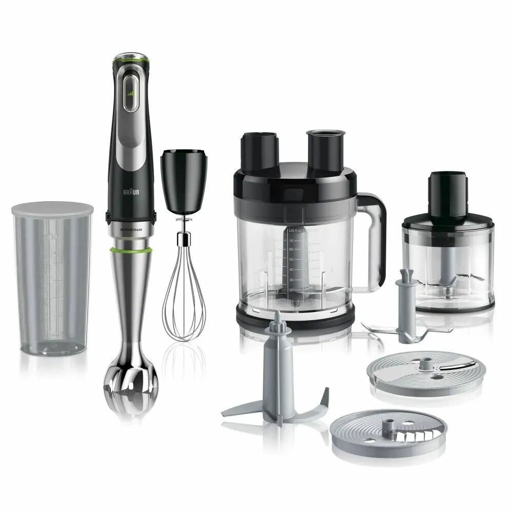 Погружной блендер Braun "Multiquick" HB901AI-MQ9185, 1200Вт, черно-серый