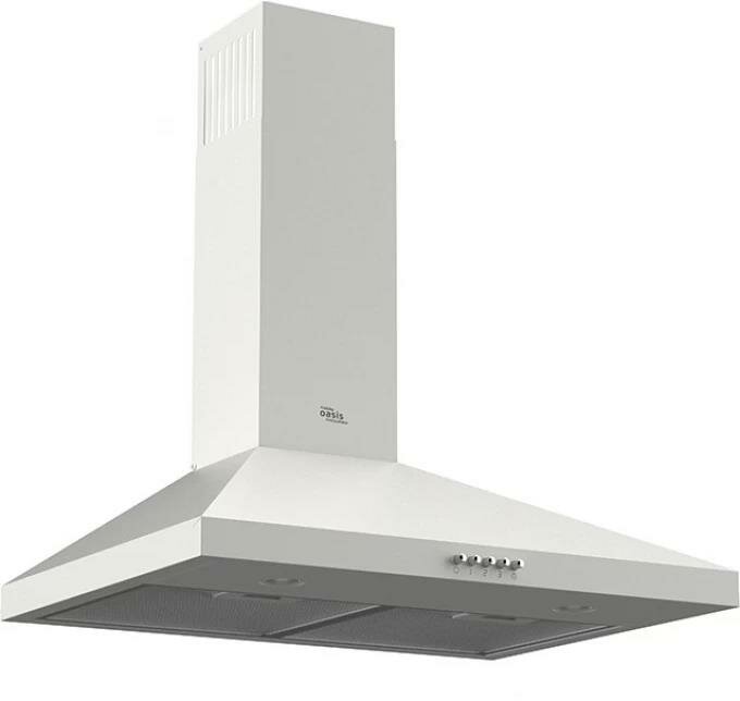 Вытяжка кухонная OASIS KB-60W ширина 60 см отвод/циркуляция белый