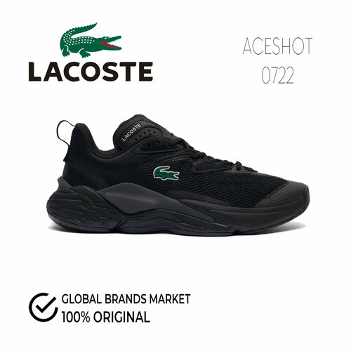 фото Кроссовки lacoste aceshot 0722, размер 39 ru, черный