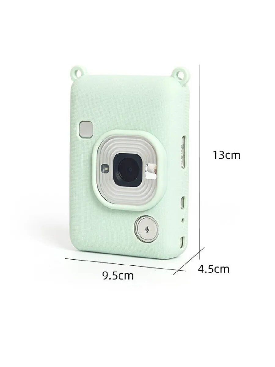 Чехол для Instax mini Liplay силиконовый, защитный, мятный, soft touch — фото 1