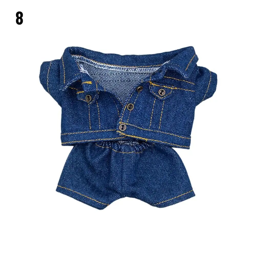 Одежда для кукол 10 см, джинсовый костюм, Темно-синий, Color: 8
