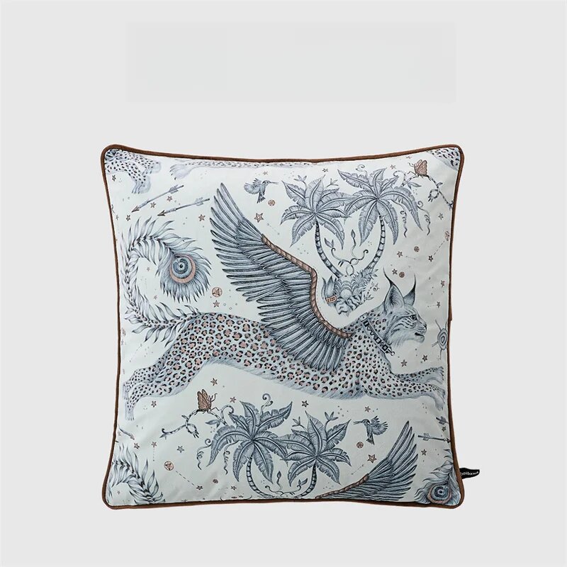 Бархатный чехол на подушку Formaso с принтом гепарда 45x45 см