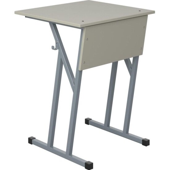 Стол ученический Комус Парта MET_ 1-местный 7р. г. серый/серый