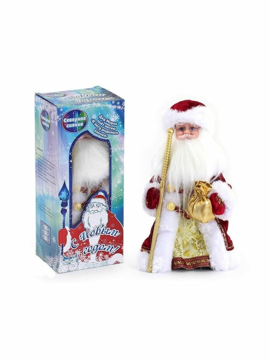 Новогодняя игрушка Дед Мороз музыкальный 40 см