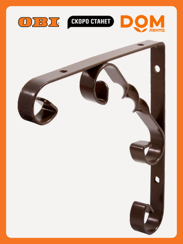 Изображение товара Кронштейн Larvij "Орнаментал", для полок, сталь, цвет бронза, 250х13х250мм