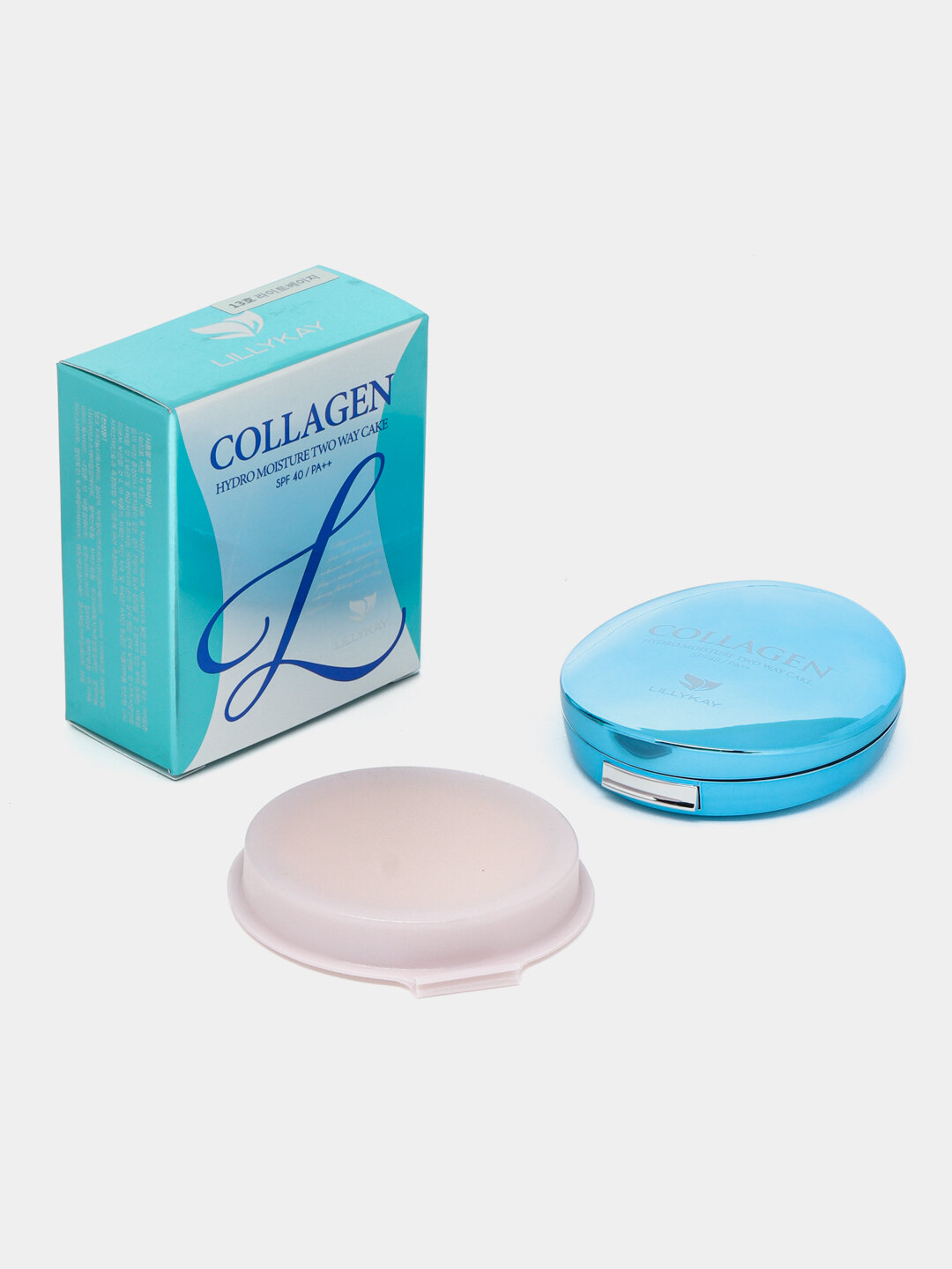 Упа с увлажняющим коллагеном Lillykay Collagen Hydro Moisture Two Way Cake 40+++