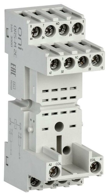 Розетка ORS-M для реле ORM 2C ONI ORS-M-1-2-G (10шт. в упак.)