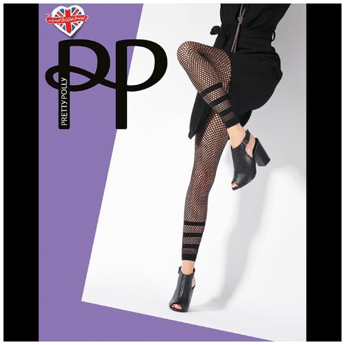 фото Легинсы pretty polly, в сетку, размер s/m/l, черный