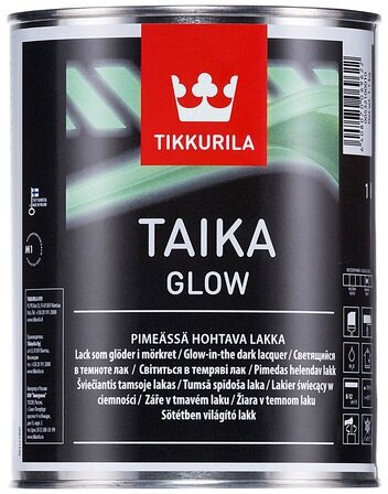 Tikkurila Taika Glow / Тиккурила Тайка Глоу светящийся в темноте лак 0,33л