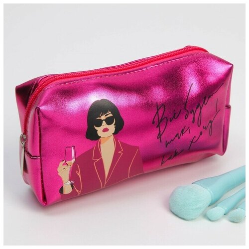 фото Косметичка-пенал "всё будет так, как я хочу", искусственная кожа, размер 18х10 см goodwinshop