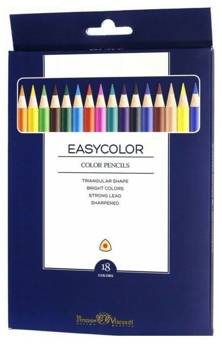 Карандаши цветные "Easycolor" (18 цветов, трехгранные) (30-0029) - фото №5