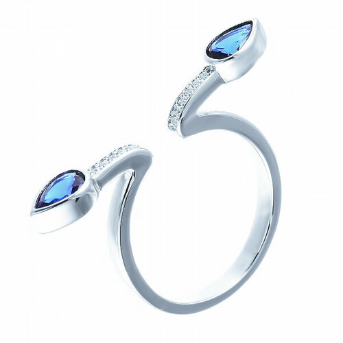 фото Кольцо element47, серебро, 925 проба, фианит, размер 18