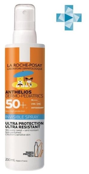 Детский солнцезащитный спрей для лица и тела LA ROCHE-POSAY Anthelios Dermo-pediatrics SPF 50+, 200 мл