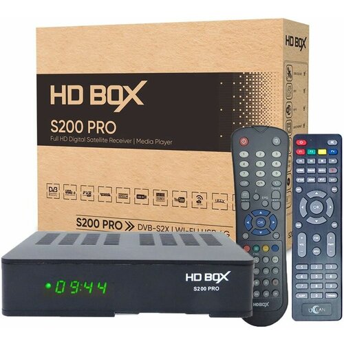 DVB S/S2/S2X, T2MI спутниковый ресивер HD BOX S200 Pro. WiFi, Ethernet, с запасным пультом