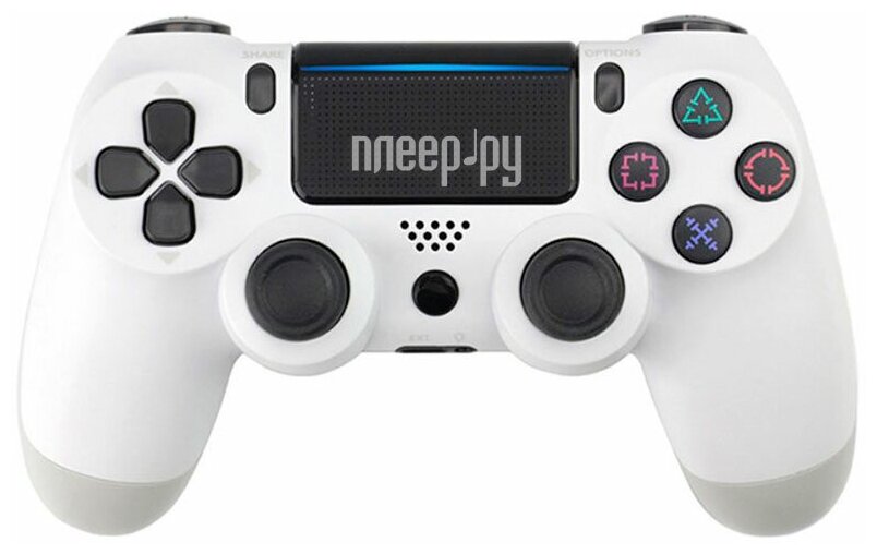 Игровой геймпад CBR CBG 960 White для PS4 беспроводной (Bluetooth), PC/PS3 проводной (USB),2 вибро-мотора,2 аналог. стика, D-pad,14 кн.