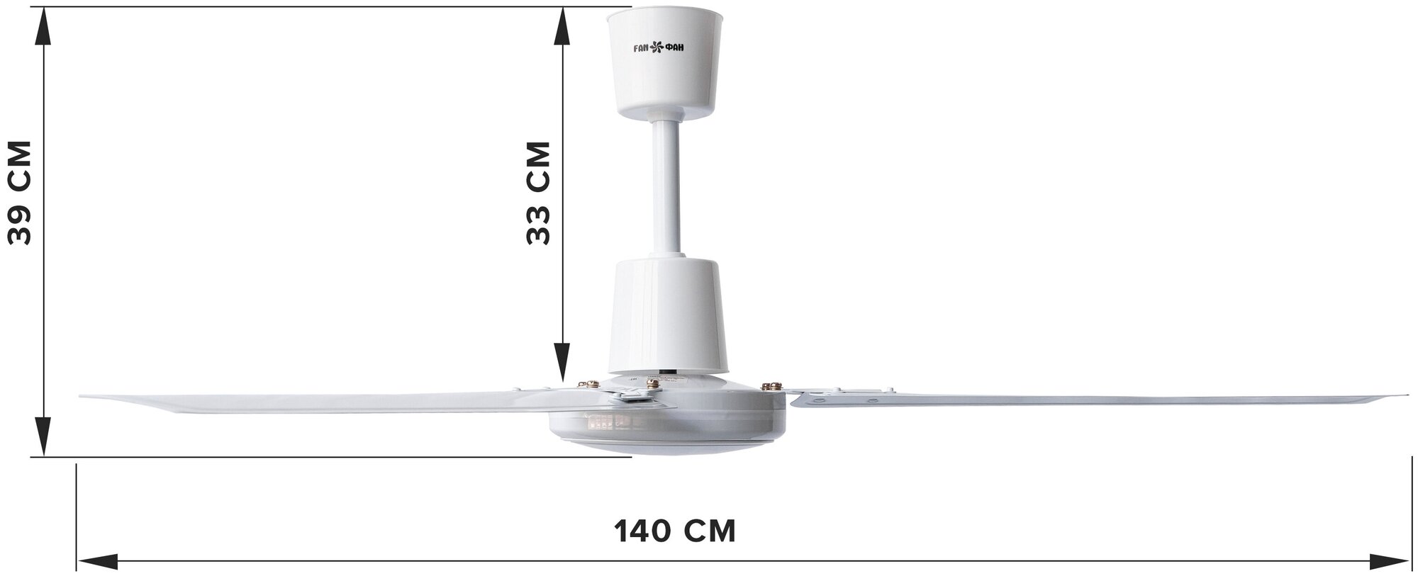 Потолочный вентилятор Эльбрус 140, 5 скоростей, белый - фотография № 6