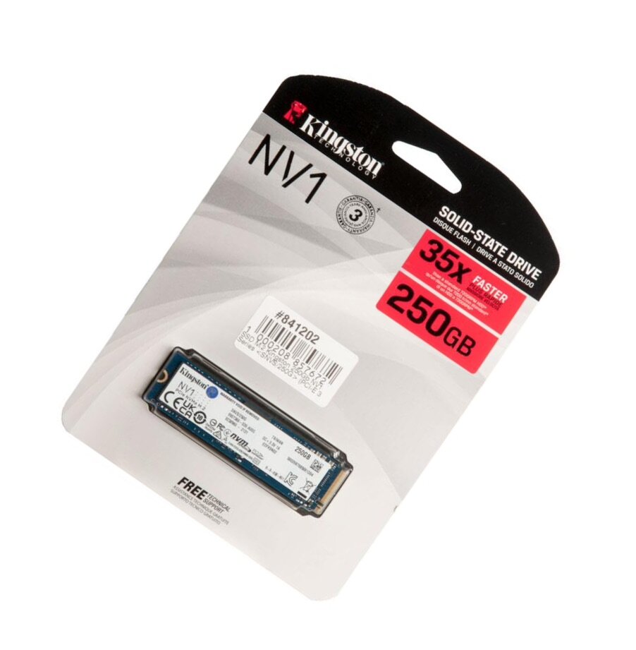 SSD накопитель Kingston NV1 250ГБ, M.2 2280, PCI-E x4, NVMe - фото №17