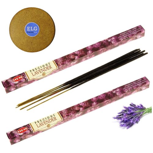 Благовония HEM набор 2 штуки Драгоценная Лаванда (Precious Lavender) + подставка ELG