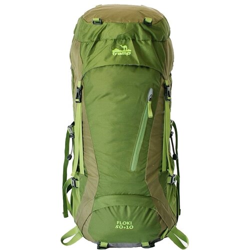 Tramp рюкзак Floki 50+10, зеленый (универсальный облегченный туристический)