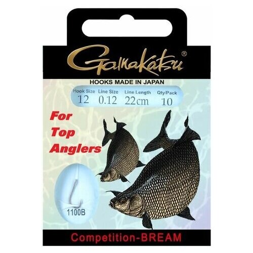 Крючок Gamakatsu Hook BKS-1100B Bream 22 cм Comp №16 d0.10