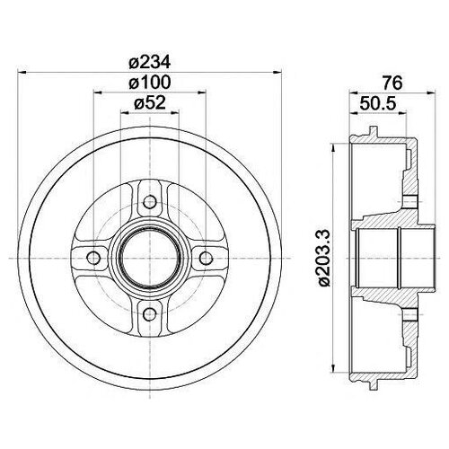 Барабан тормозной задн. LOGAN (LS_) SANDERO PLATINA 19 (B/C53_) 19 (B/C53_) 19 I (B/C53_) 19 I Cha