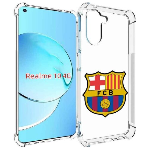 Чехол MyPads ФК FCB Барселона для Realme 10 задняя-панель-накладка-бампер