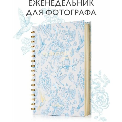 Leona Bureau - Еженедельник для фотографа, голубой, недатированный, на пружине
