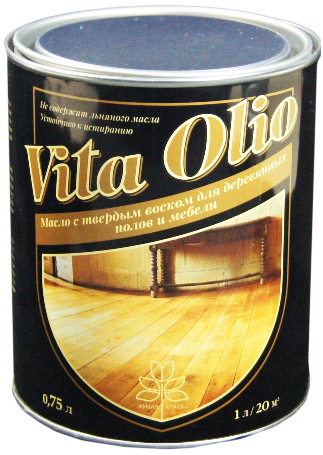 VITA OLIO (Вита Олио) Масло для паркета лестниц и мебели шелковисто-матовое бесцветное 075л