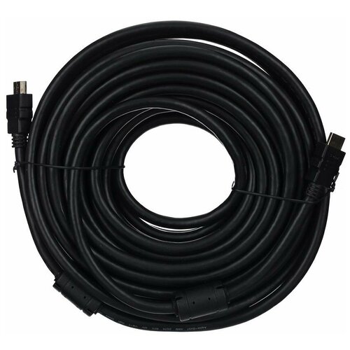 Кабель HDMI 19M/M ver 2.0, 20М, 2 фильтра Aopen AOpen HDMI (m) - HDMI (m) 20м aopen кабель hdmi 19m m ver 2 1 8k 60 hz 3m aopen qust