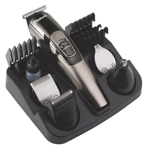 Триммер Sakura SA-5531BK для бородыусовголовы 3-12 мм 9 насадок АКБ черный 197200₽