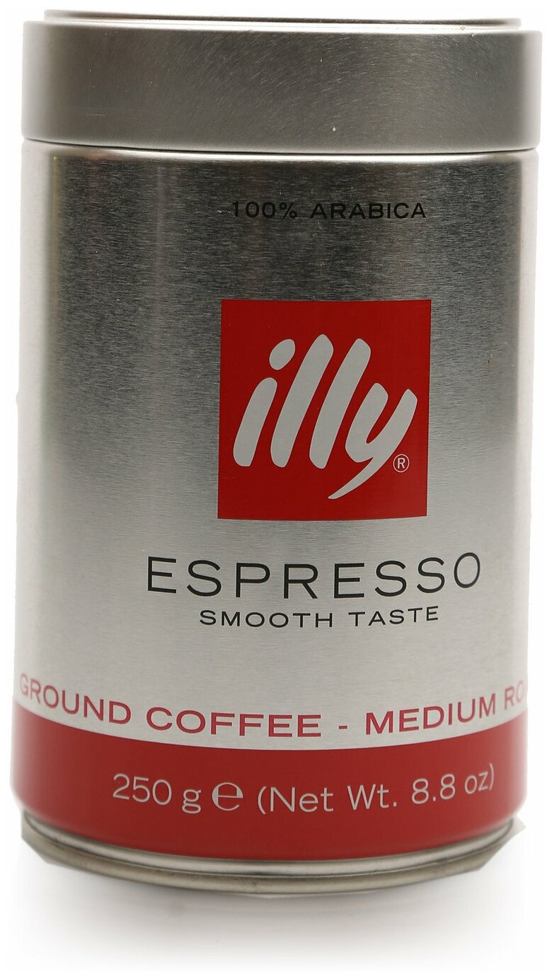 Кофе молотый Illy Espresso, 250 г, металлическая банка - фотография № 2