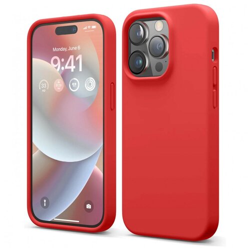 Чехол Elago Soft silicone для iPhone 14 Pro, цвет Красный (ES14SC61PRO-RD) чехол elago soft silicone case для iphone 14 pro мятный mint