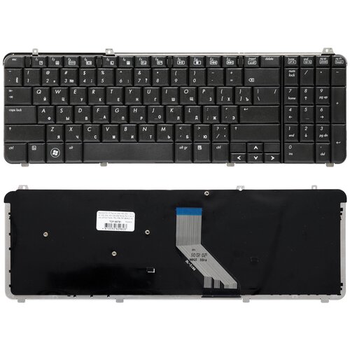 Клавиатура для ноутбука HP Pavilion DV6-1000 DV6-2000 Series Плоский Enter Черная без рамки PN MP-08A96D0-92 1066₽