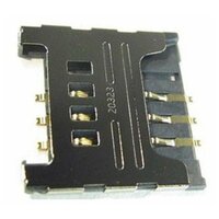 Коннектор SIM для Samsung C3322, C3350, C3530, C3752, E2222, C3520, C3782, E1182, E1200, i9250, S6102, S6802