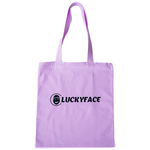 Сумка Шоппер с принтом Luckyface purple на молнии и карманом внутри - изображение