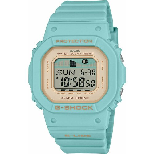 фото Наручные часы casio g-shock glx-s5600-3, голубой, белый