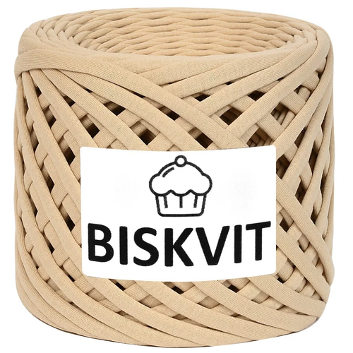 Нить вязальная Biskvit Biskvit, 100 % хлопок, 300 г, 100 м, 1 шт., 215 латте 100 м трикотажная пряжа для вязания шерлок