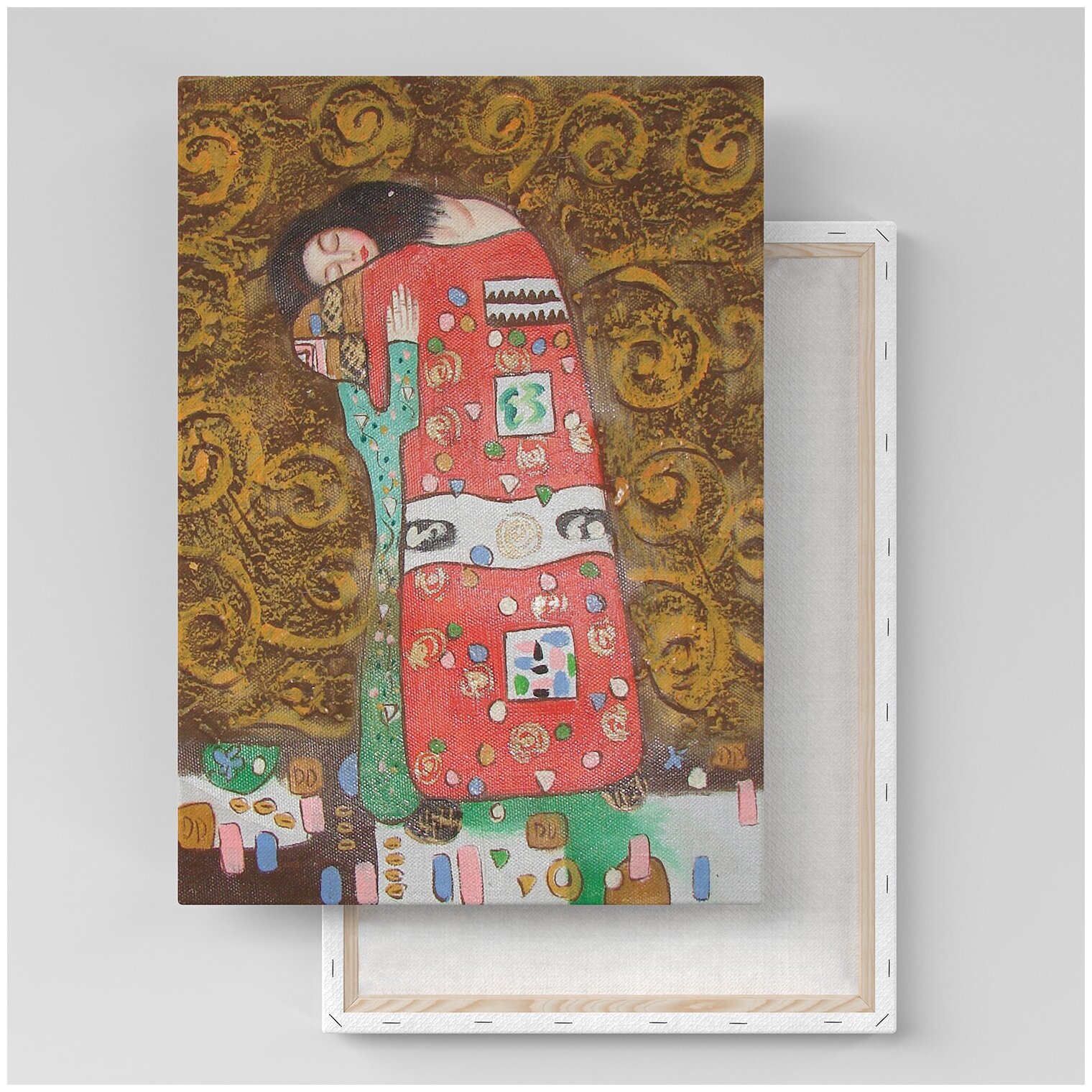 Картина на холсте с подрамником / Gustav Klimt - Love / Густав Климт
