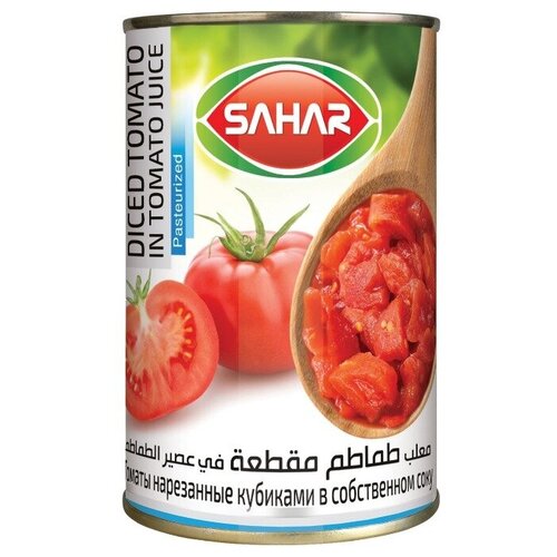 Томаты "SAHAR" нарезанные кубиками в собственном соку 400 г. иран