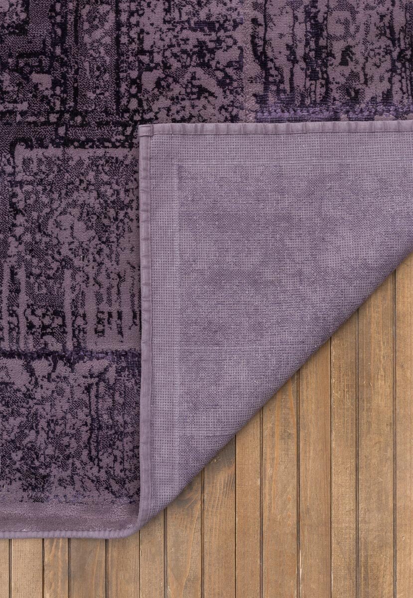Ковер на пол 0,8 на 2 м в спальню, гостиную, фиолетовый Cotto Lux Patchwork Damson - фотография № 4
