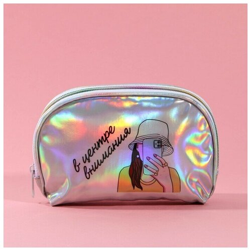 фото Косметичка серебряный нет бренда