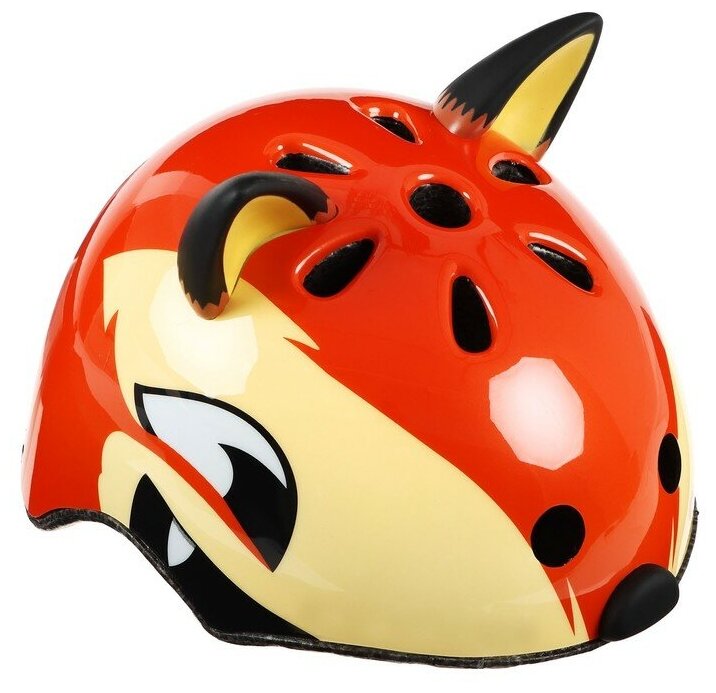 Шлем детский CORSA "Лиса" размер М, цвет оранжевый 7521358