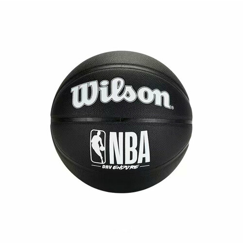 Баскетбольный мяч Wilson NBA DRV ENDURE, черный, белый логотип, размер 7