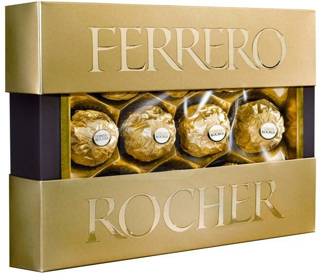 Конфеты Ferrero Rocher хрустящие из молочного шоколада