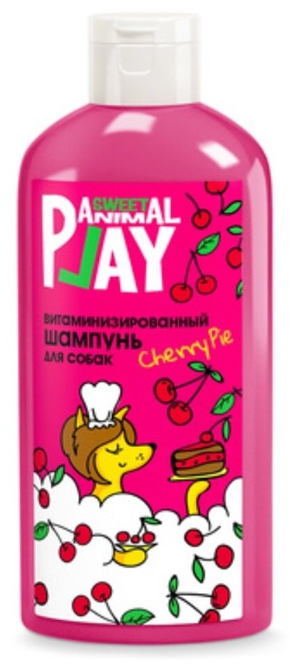 Anymal Play Sweet Шампунь Вишневый пай Витаминизированный для собак и кошек 300мл, 1 шт. - фотография № 1