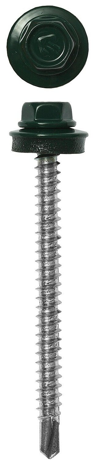 ЗУБР СКД 6005, 65 х 4.8 мм, зелёный насыщ, 900 шт, кровельный саморез (4-300310-48-065-6005)